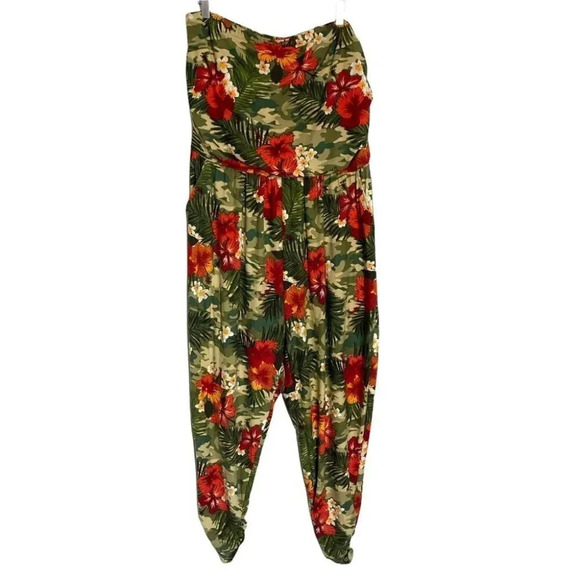 Rouge Collection 3X Hawaiian print strapless jumper EUC - Picture 1 of 5